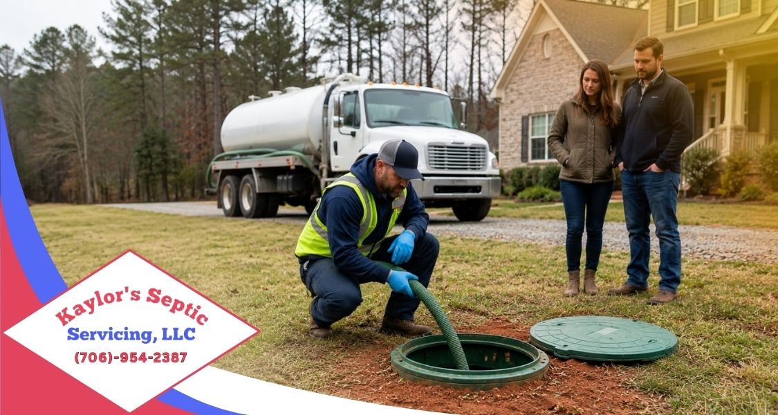 septic tank pumping in Canton GA at a residential home